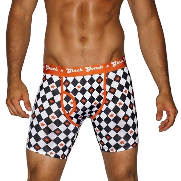 GINCH Gonch Statement Graphic Underwear Long Leg Boxer Briefs Backstage Pass NIP - Picture 1 of 7